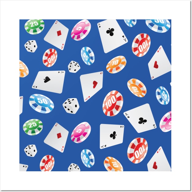 #casino #games #accessories #pattern 6 Wall Art by B&K